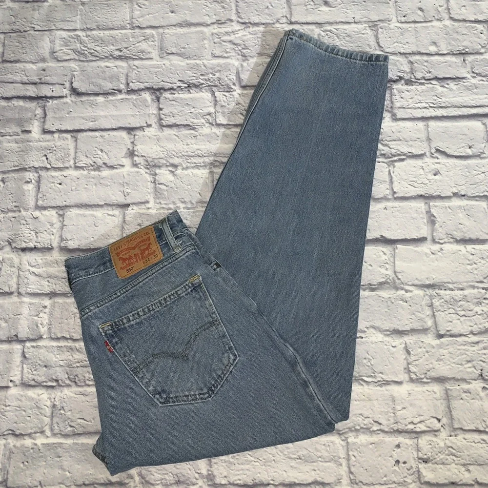 Levi's 560 Jeans Men's 34x30 Loose Comfort Fit Tapered Blue Denim